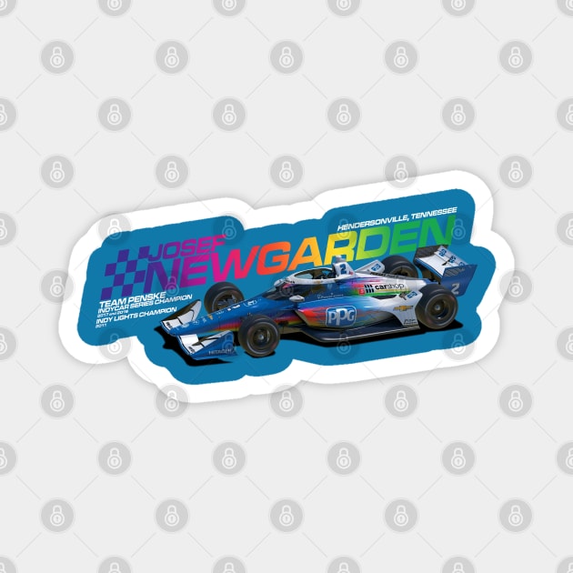 Josef Newgarden 2022 alt (rainbow) Magnet by Sway Bar Designs