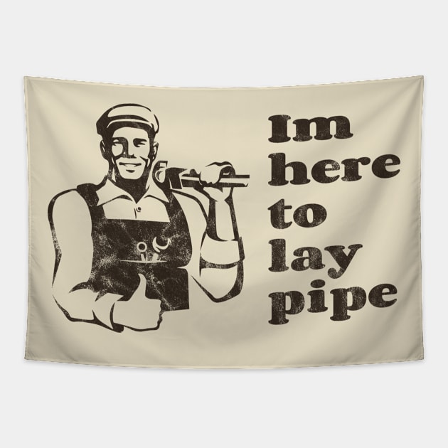 Im here to lay pipe vintage Tapestry by NineBlack