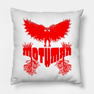 Mothman West Virginia Wing Humanoid Moth Retro Vintage Red Pillow