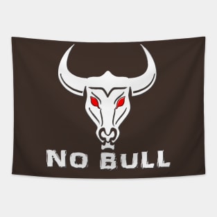 No Bull (White) Tapestry