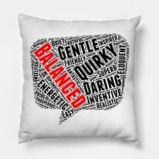 Positive Words, Positive Vibes, Quotes Pillow