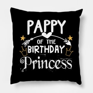 Pappy Of The Birthday Princess Matching Family Pillow