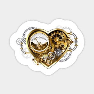 Steampunk Heart with a Manometer Magnet