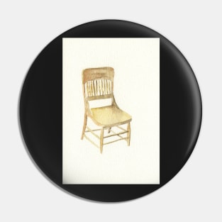 Spindle Back Chair Watercolor Pin