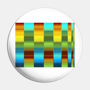 Yellow, Green and Blue Striped Abstract Pattern Pin