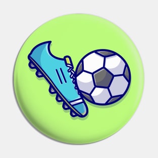 Shoes Soccer Cartoon Vector Icon Illustration Pin