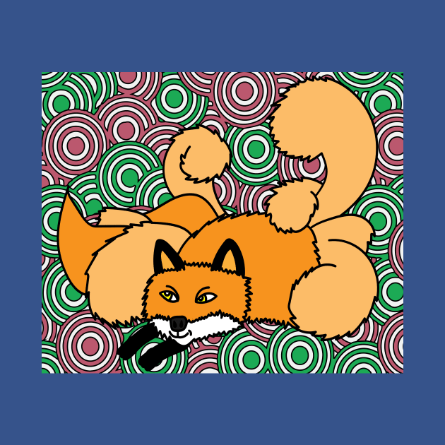 Sweet Retro Vintage Cartoon Fox by flofin