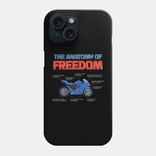 The Anatomy Of Freedom Shirt, Motorcycle Gift, Biker Lover Gift, Gift For Biker, Motor Cross, Motorcycle Anatomy Phone Case