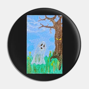 Ghoulish portrait Pin