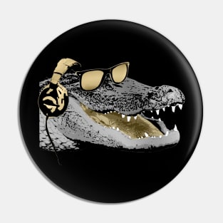 Alligator DJ Bling Pin