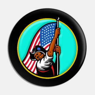 BLACK AMERICAN PATRIOT Pin