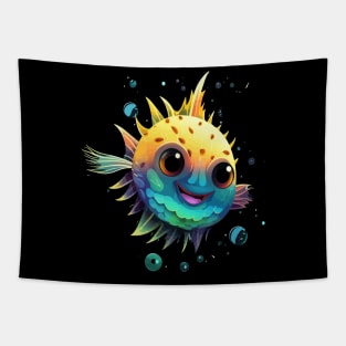 Puffer Fish Happiness Tapestry