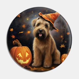 Irish Soft Coated Wheaten terrier Halloween Pin