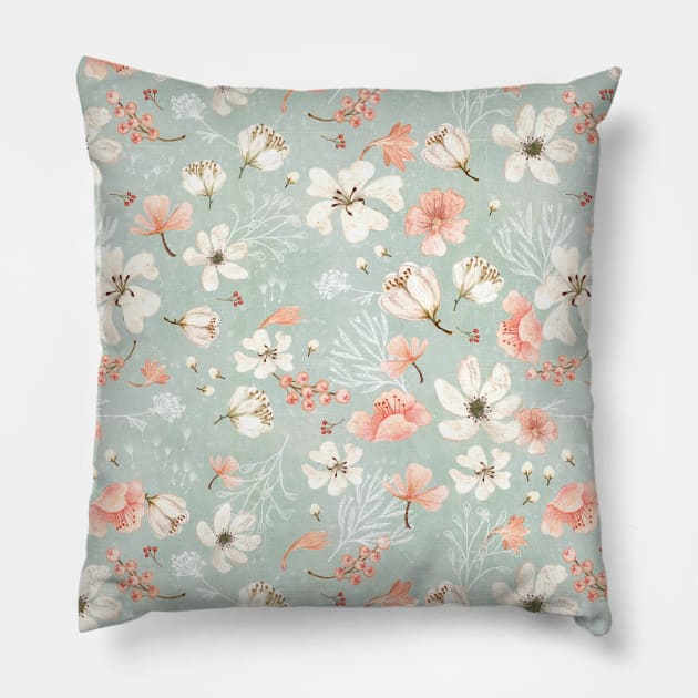 Peaches and Cream Pillow by katherinequinnillustration