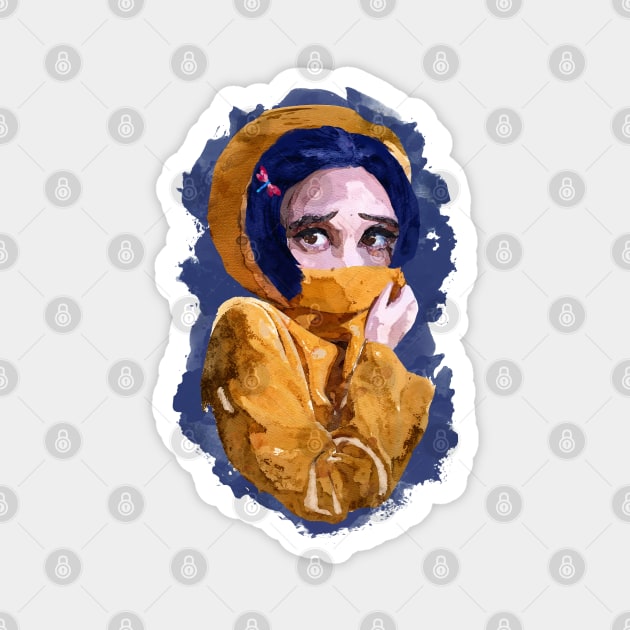 Coraline's Yellow Jacket Magnet by SmolButDedly