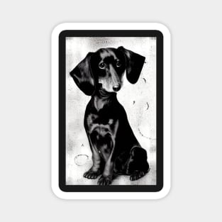 dachshund print Magnet