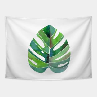 Monstera Modern Watercolor Illustration Tapestry