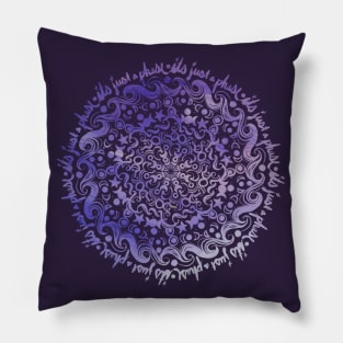 It's Just A Phase Moon Phases Mandala Pillow