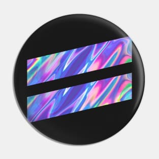 Double Slash, Abstract Colorful Geometric Graphic Design Pin