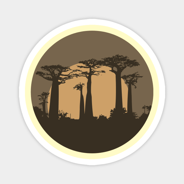 Baobab tshirt tree african Magnet by carolphoto