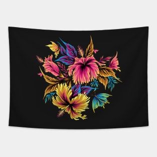 Hibiscus Butterflies - Multi Colour Tapestry