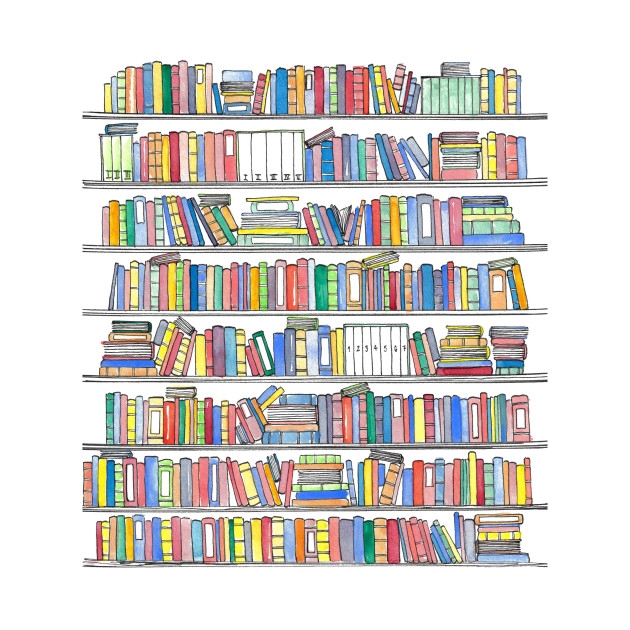 Rainbow Bookcase - Books - Phone Case