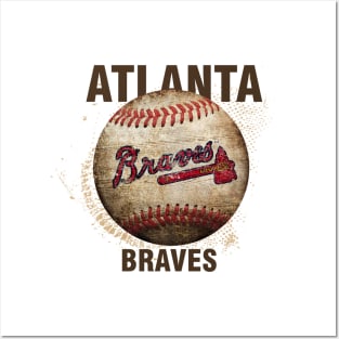 Atlanta Braves Baseball Poster Set of Six Vintage Jerseys - Murphy, Smoltz, Jones, Glavine Maddux Aaron - 8x10 Semi-Gloss Poster Prints