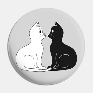 Yin yang cats Pin