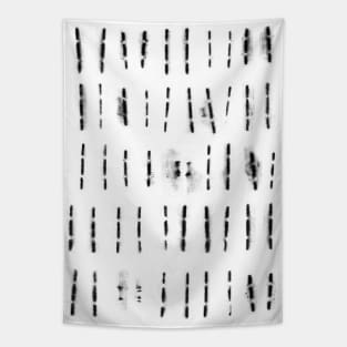 Tie dye black stripes over white background Tapestry