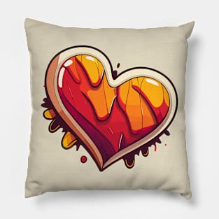 Street art style heart Pillow