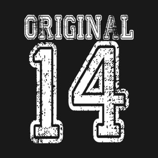 Original 14 2014 1914 T-shirt Birthday Gift Age Year Old Boy Girl Cute Funny Man Woman Jersey Style T-Shirt