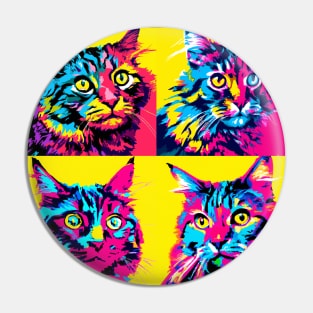 American Curl Pop Art - Cat Lover Gift Pin