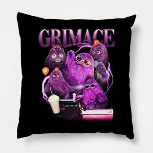 Grimace in 90s Y2k Style Tribute Pillow