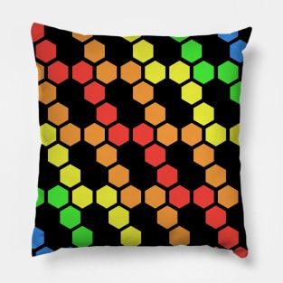 Rainbow Hexagons Pillow