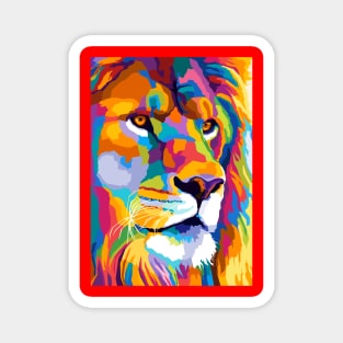 Lion Wpap Art Magnet