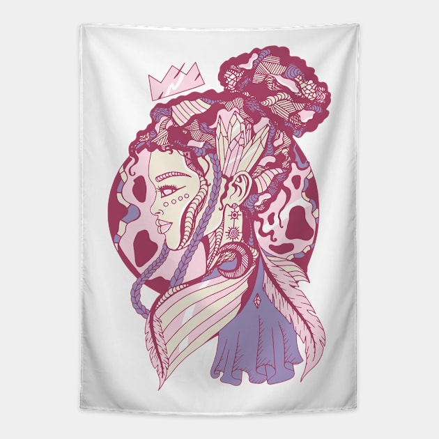 Lavender Bliss Beauty Queen Tapestry by kenallouis