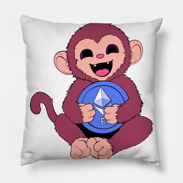 Eth Monkey Pillow by 9yctoonz