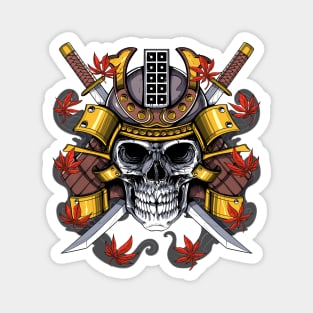 Samurai Warrior Skull Magnet