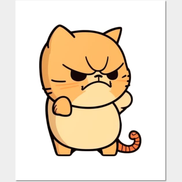 Cute cat, a bit angry Poster for Sale by uchiratheslayer