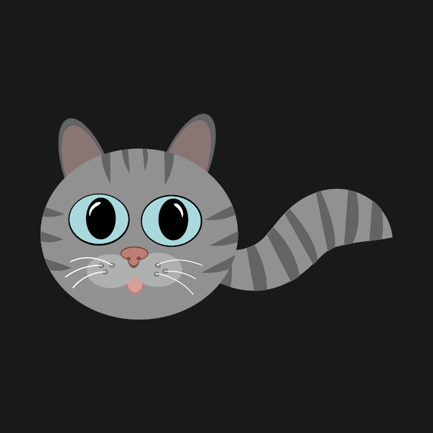 Grey Tabby Bubble Cat with Tail by DestructoKitty