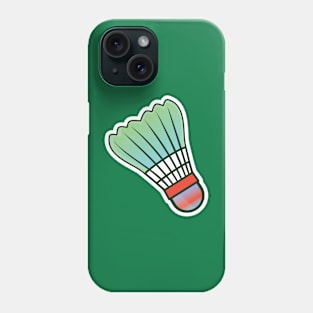 Shuttlecocks splash badminton vector, Badminton logo sticker design and Badminton Championship logo sticker design. Phone Case