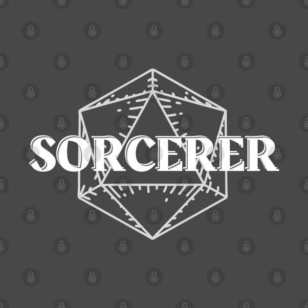 Sorcerer DnD D20 Symbol Print by DungeonDesigns