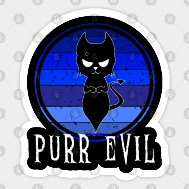 Purranormal Cativity Halloween Purr Evil Dark Cat Ghost - Purr Evil Dark Cat - Sticker