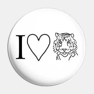 Tiger Love Valentines Day Pin