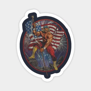 Flag Waving Patriot 1990 Magnet