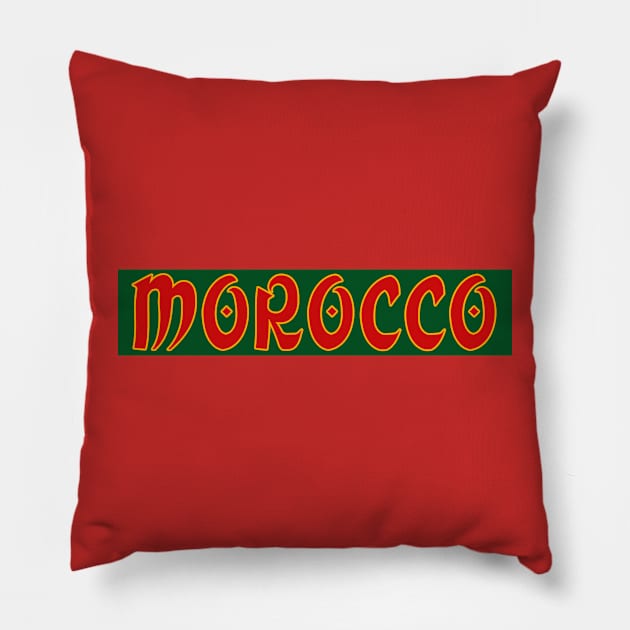 Morocco football fans Pillow by Barotel34