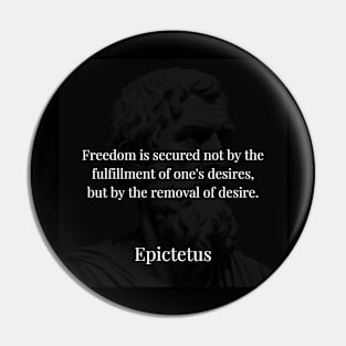 Epictetus's Liberation: Freedom through Desire's Abandonment Pin