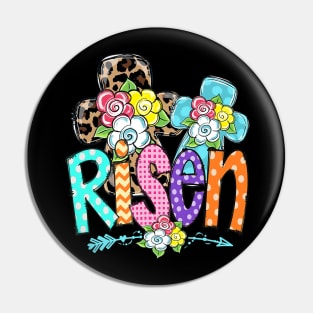 Happy Easter For Christian Girls Mom He Is Risen Leopard Pin