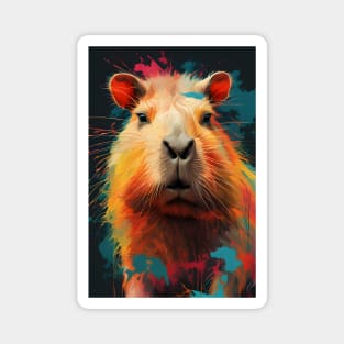 Vibrant Whiskers: Chromatic Hamster Delight Magnet