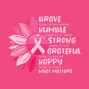 Be Brave Breast Cancer Awareness Month T-Shirt